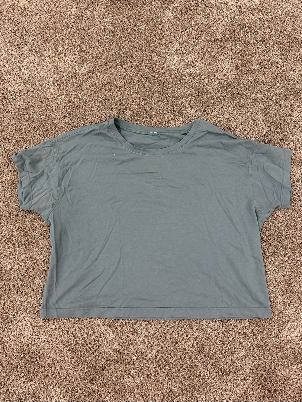 lululemon athletica Short-Sleeve Boxy Crop Tee - Slate